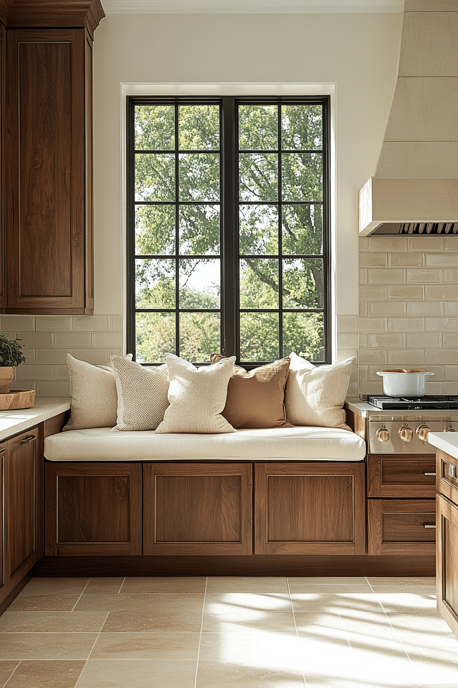 brown kitchen cabinets