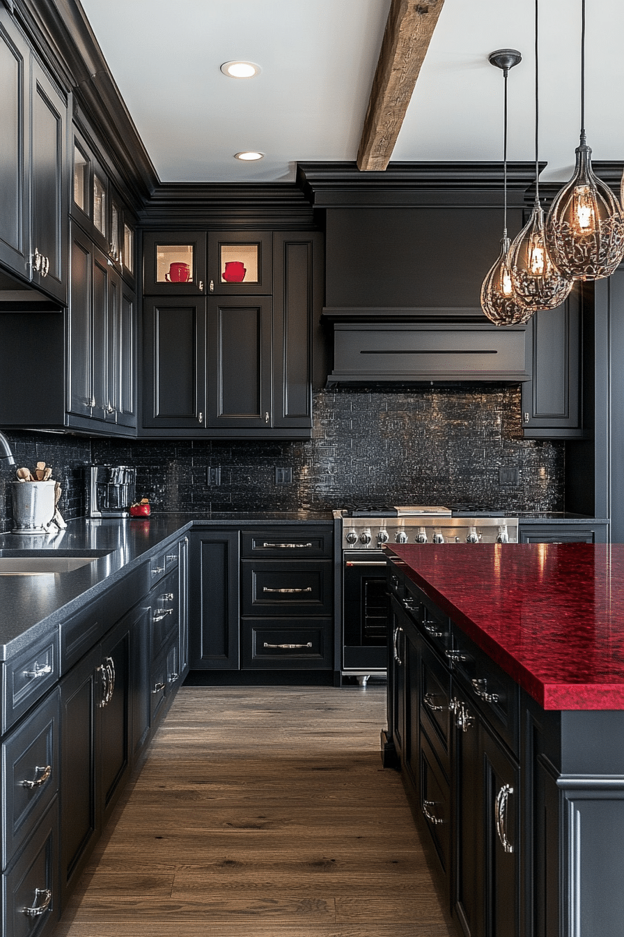 dark kitchen cabinets