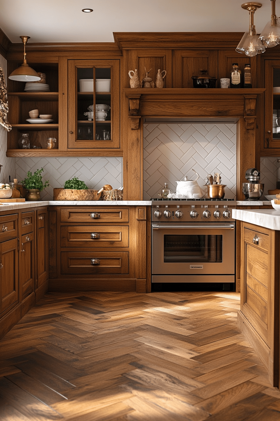 oak kitchen cabinets