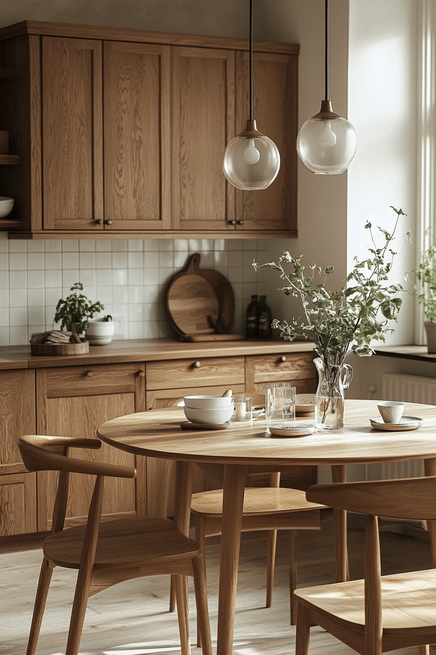 brown kitchen cabinets