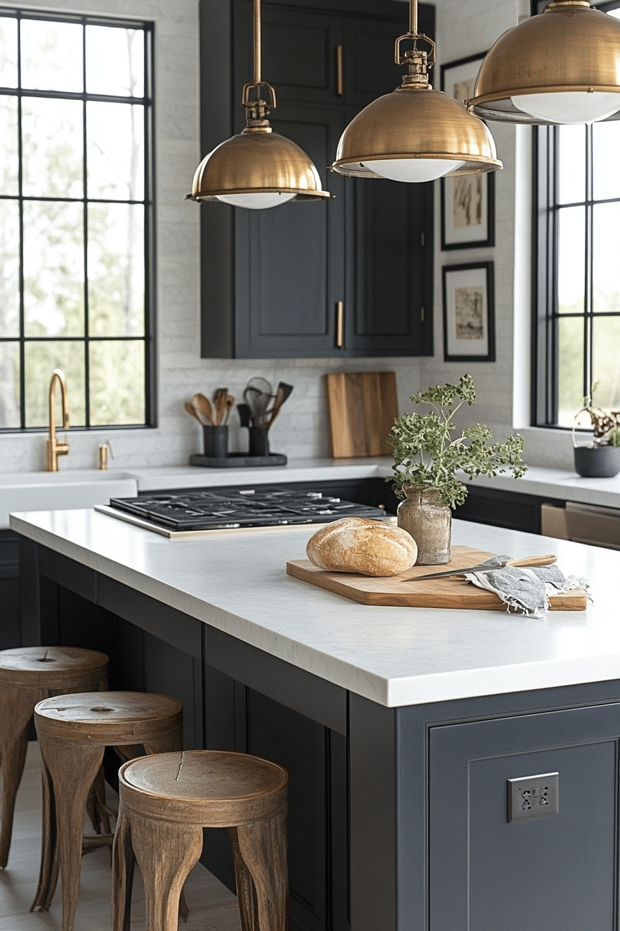 black kitchen cabinets