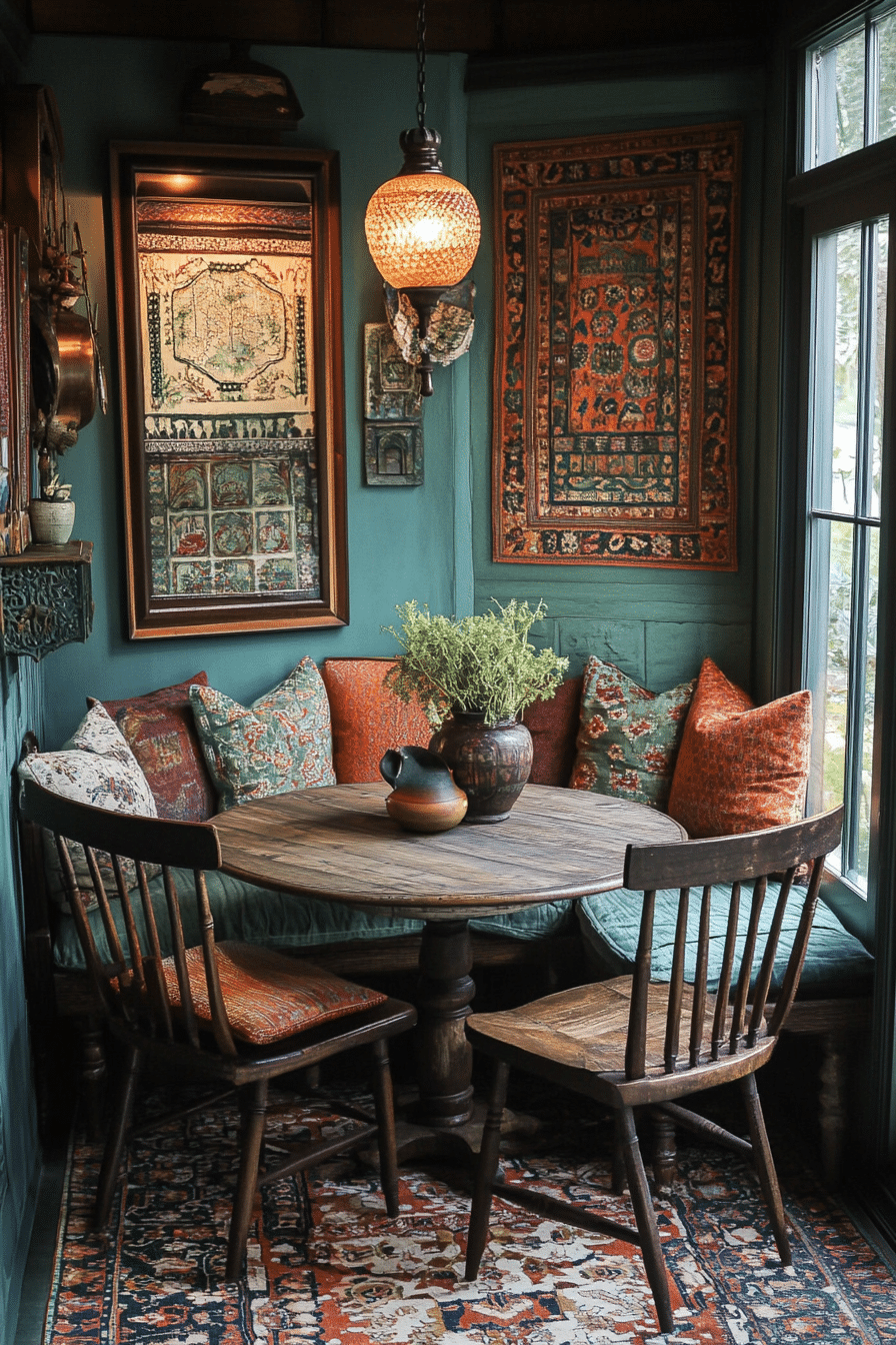 sage green dining room