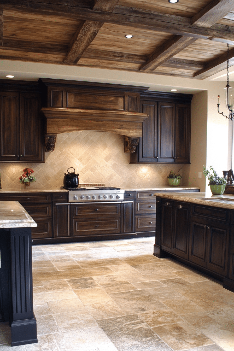 dark kitchen cabinets