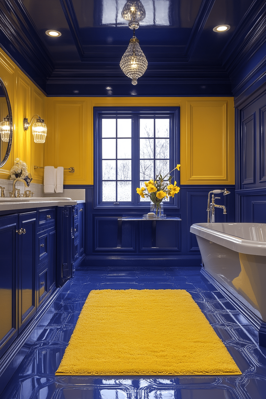 yellow and blue bathroom ideas