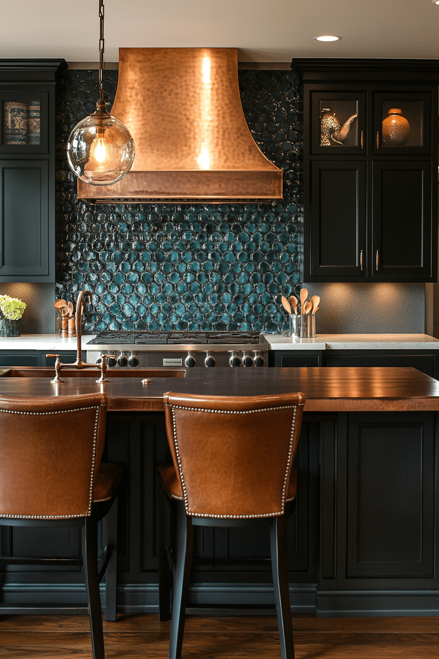 dark kitchen cabinets