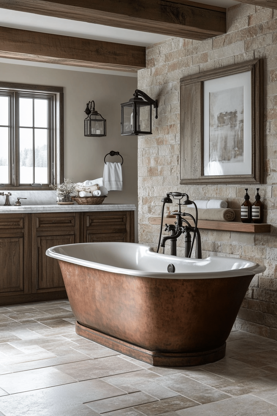 farmhouse style bathroom