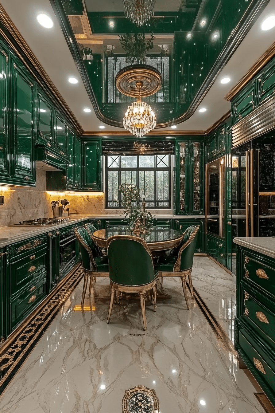 Emerald Green Kitchen Cabinets