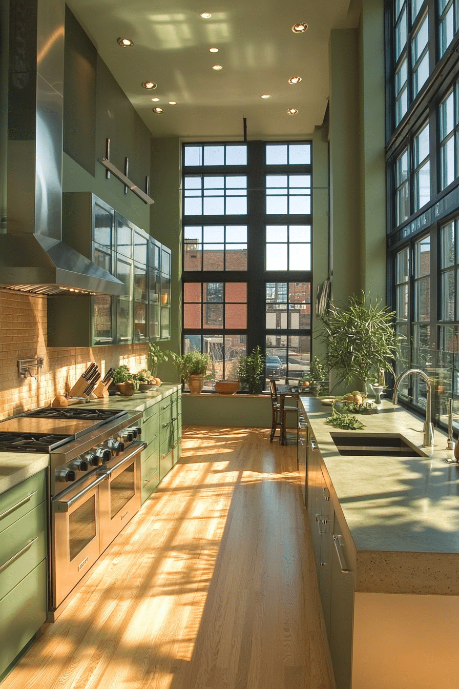 sage green kitchen