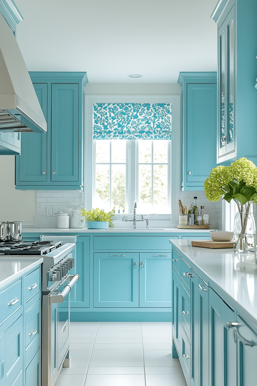 Powder Blue Kitchen Cabinets