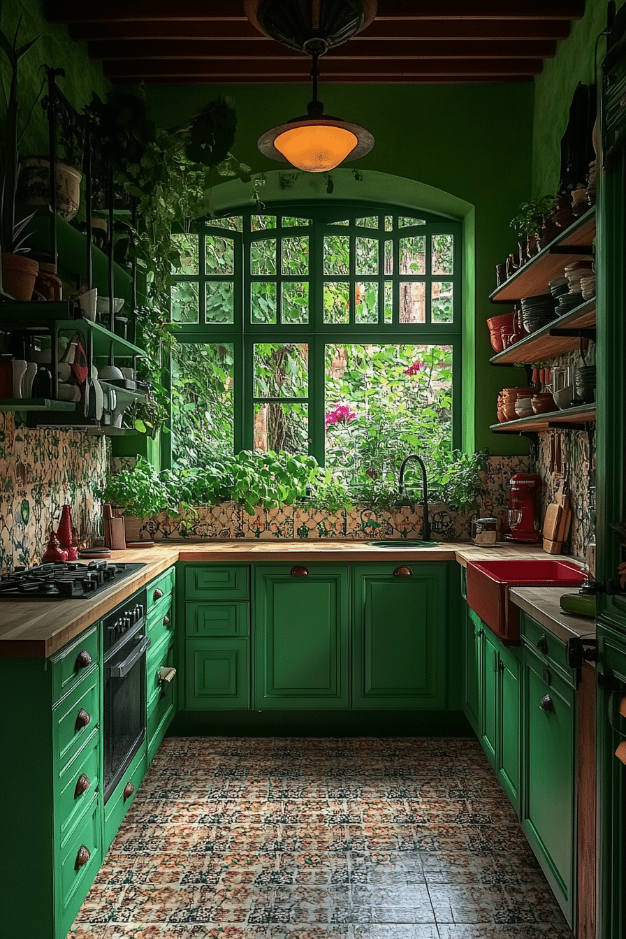 Emerald Green Kitchen Cabinets