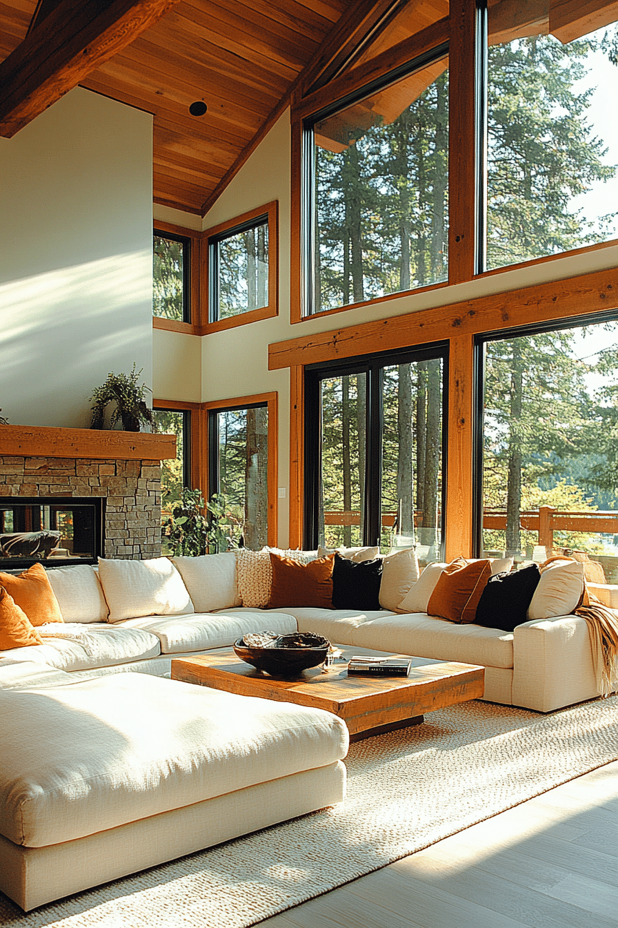 rustic modern living room