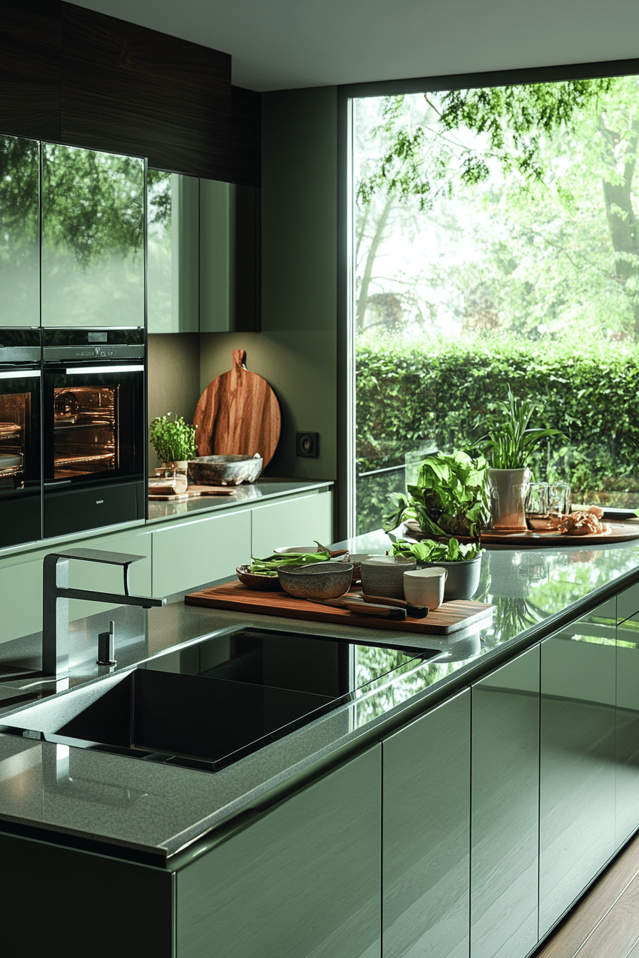 sage green kitchen