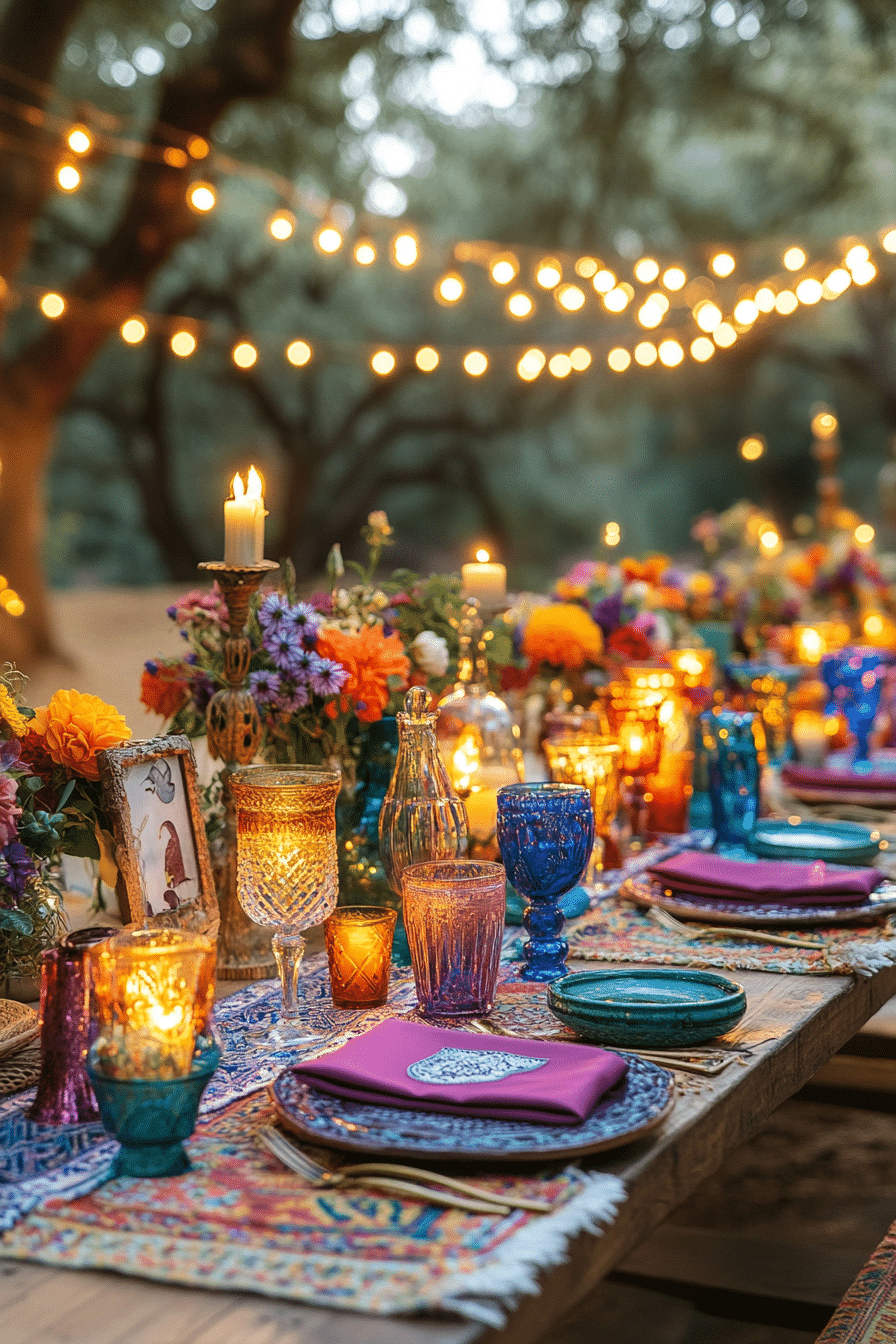 boho wedding table decorations