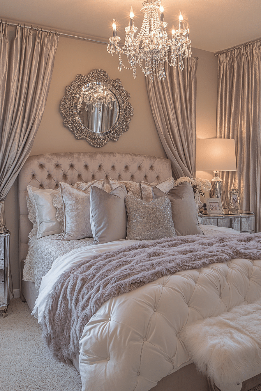 Glamorous Hollywood Getaway for Barndominium Bedroom Ideas