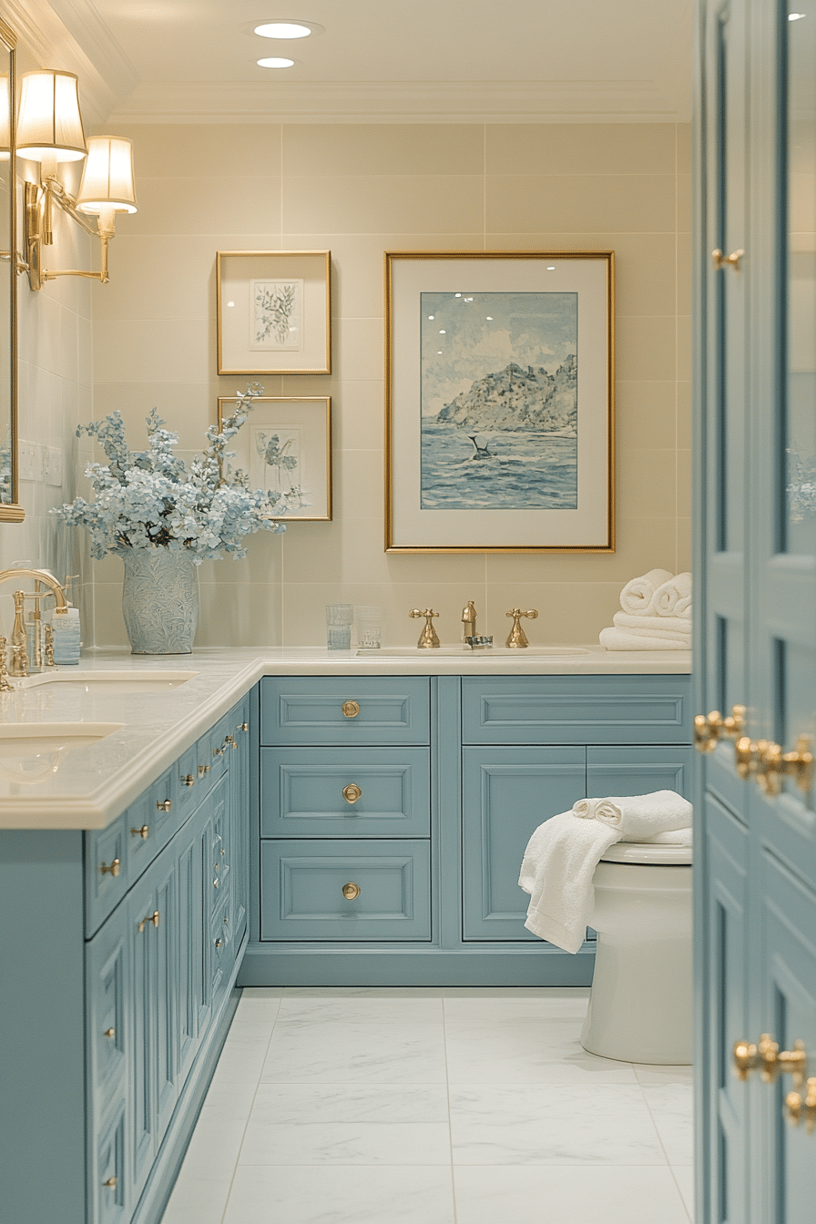 yellow and blue bathroom ideas