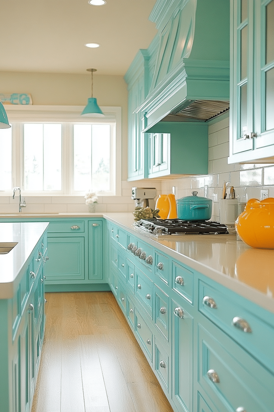 Powder Blue Kitchen Cabinets