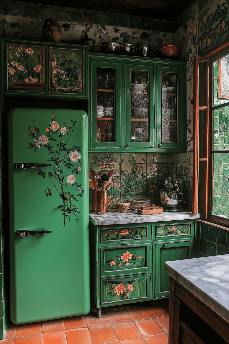 Emerald Green Kitchen Cabinets