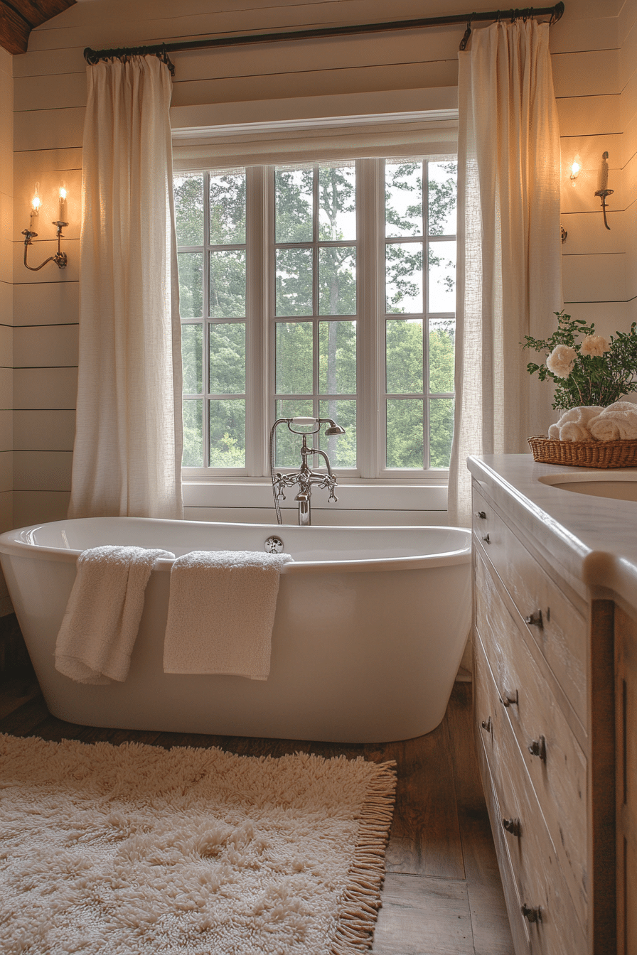 farmhouse style bathroom