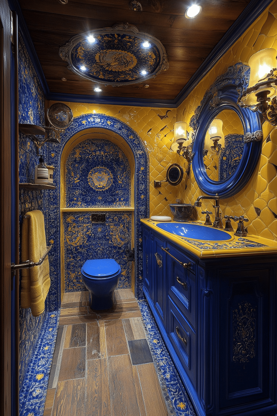 yellow and blue bathroom ideas