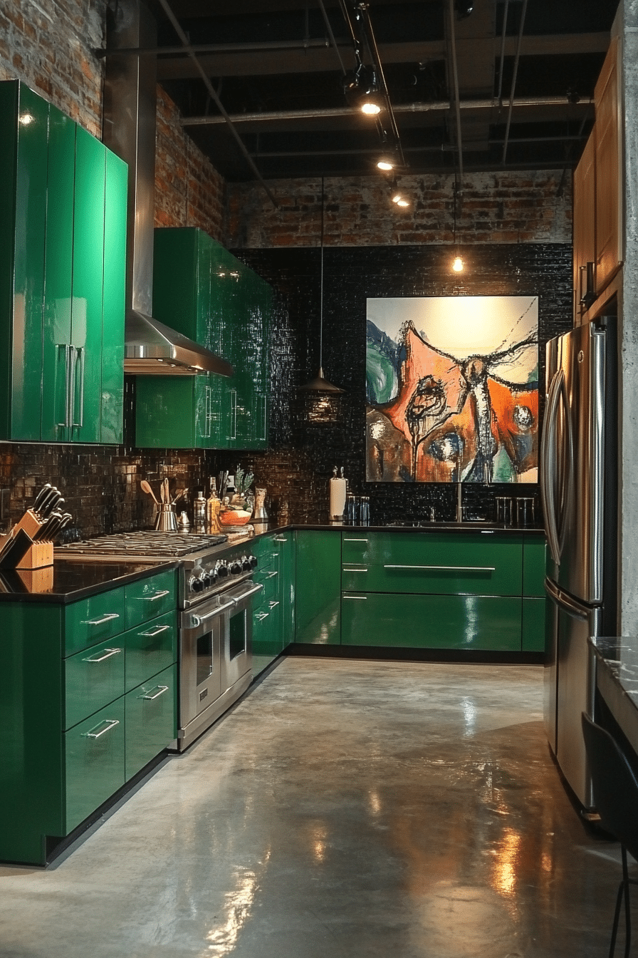 Emerald Green Kitchen Cabinets