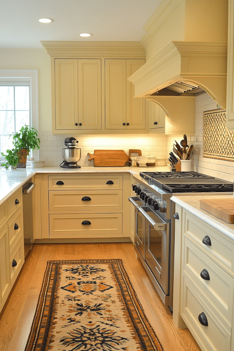 yellow kitchen cabinets