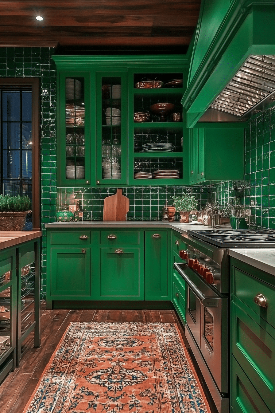 Emerald Green Kitchen Cabinets