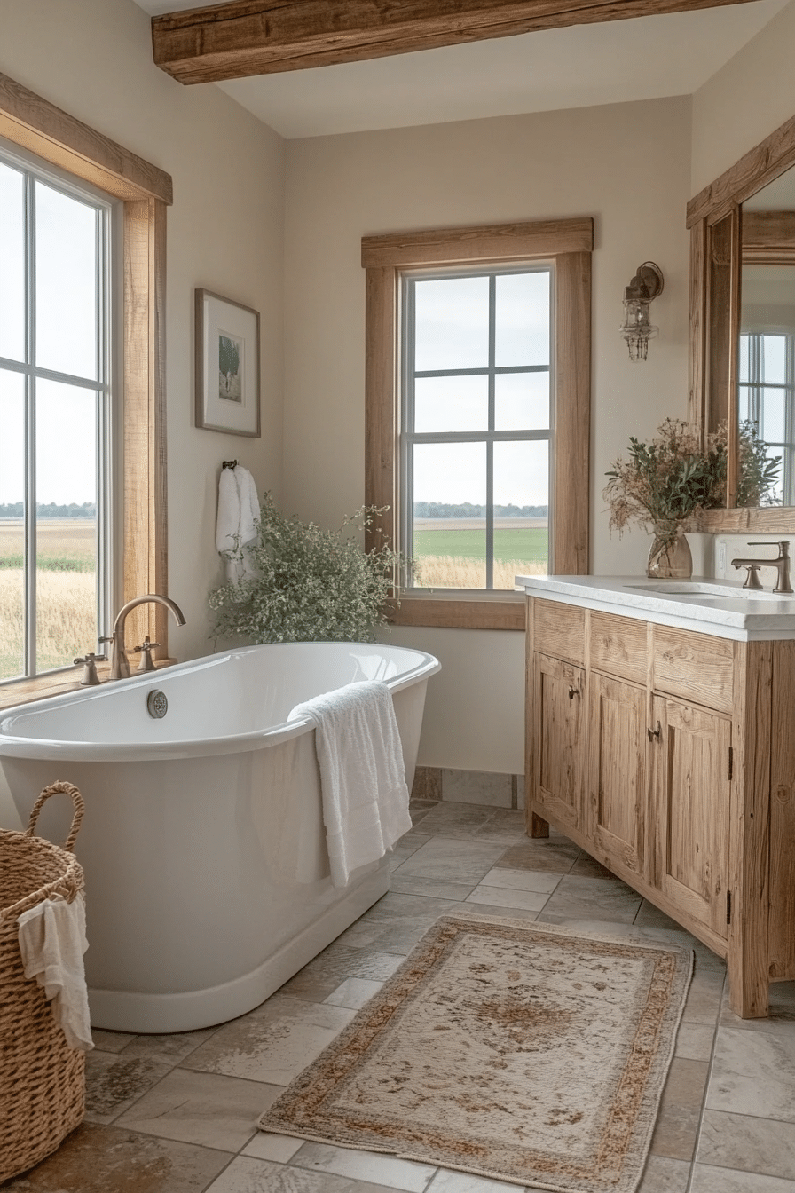 farmhouse style bathroom