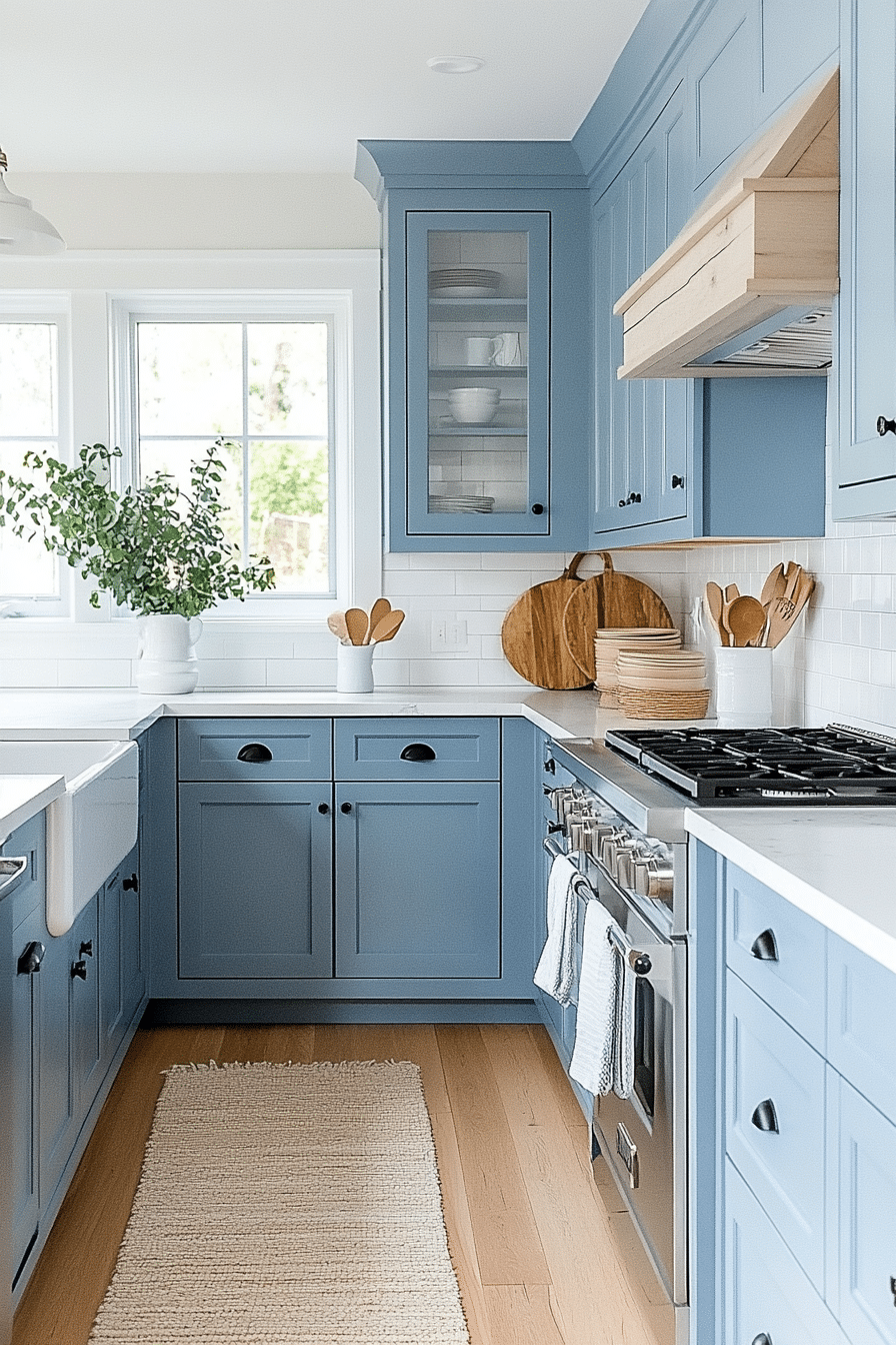 Powder Blue Kitchen Cabinets