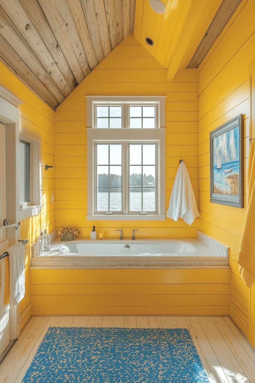 yellow and blue bathroom ideas