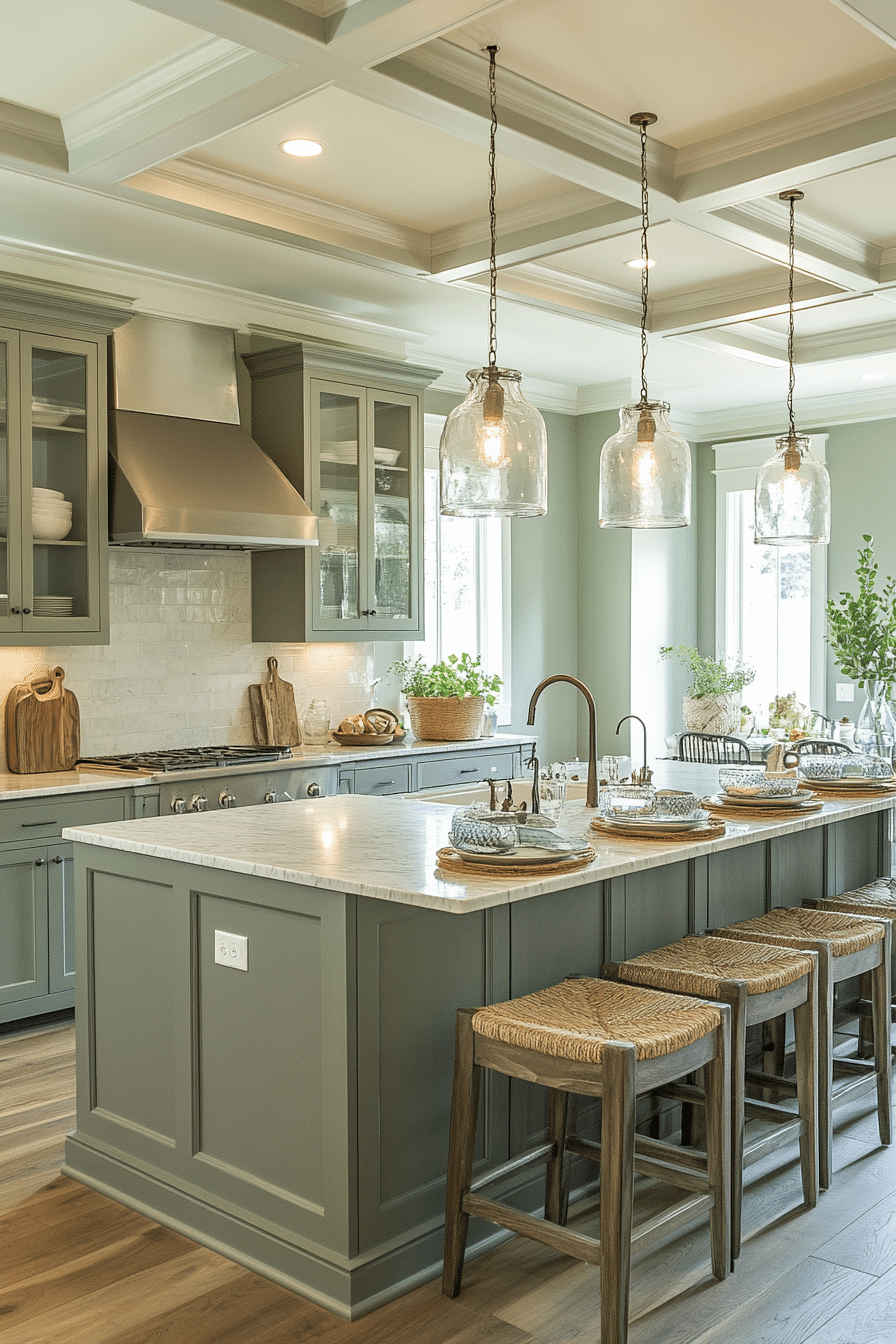 sage green kitchen