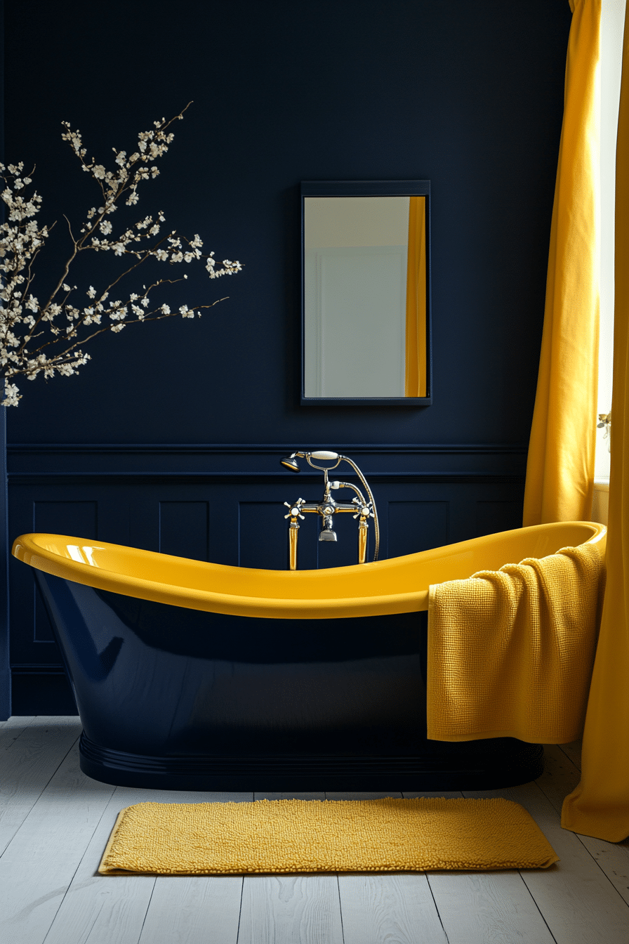 yellow and blue bathroom ideas