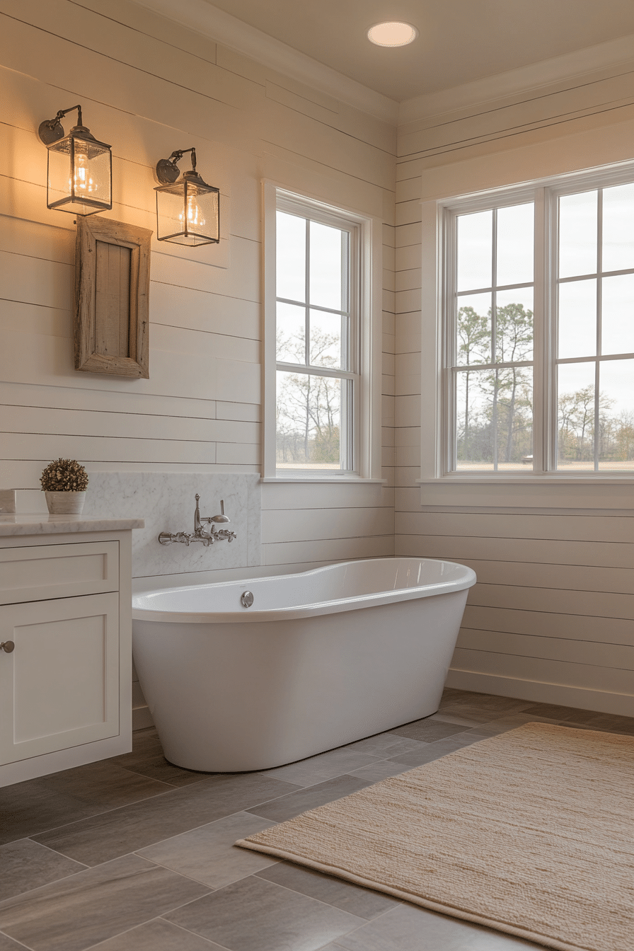 farmhouse style bathroom