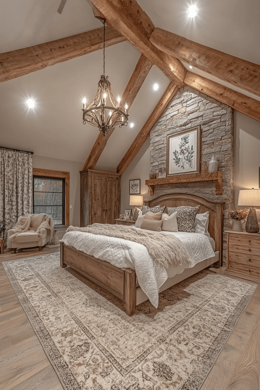 Rustic Sophistication Bedroom for Barndominium Bedroom Ideas