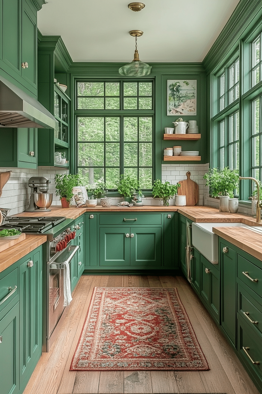 Emerald Green Kitchen Cabinets