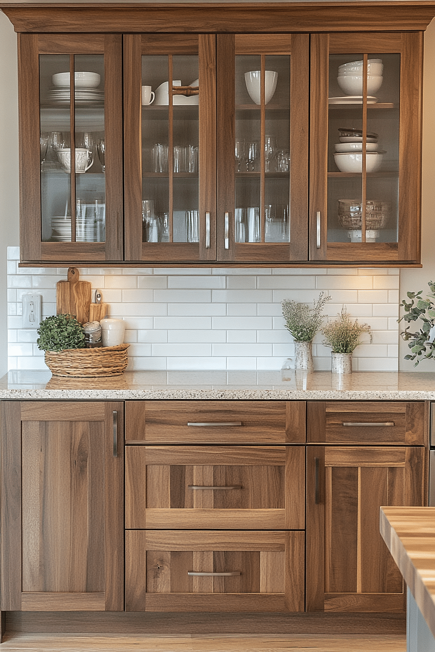 brown kitchen cabinets