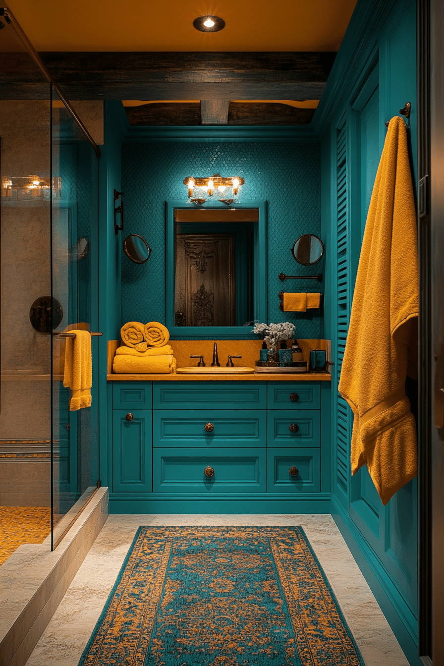 yellow and blue bathroom ideas