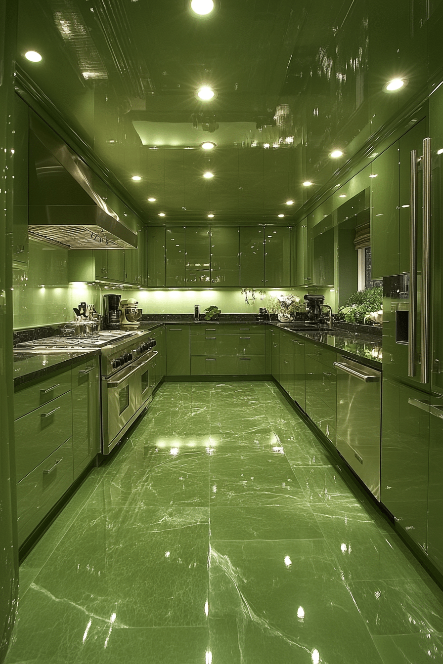 sage green kitchen