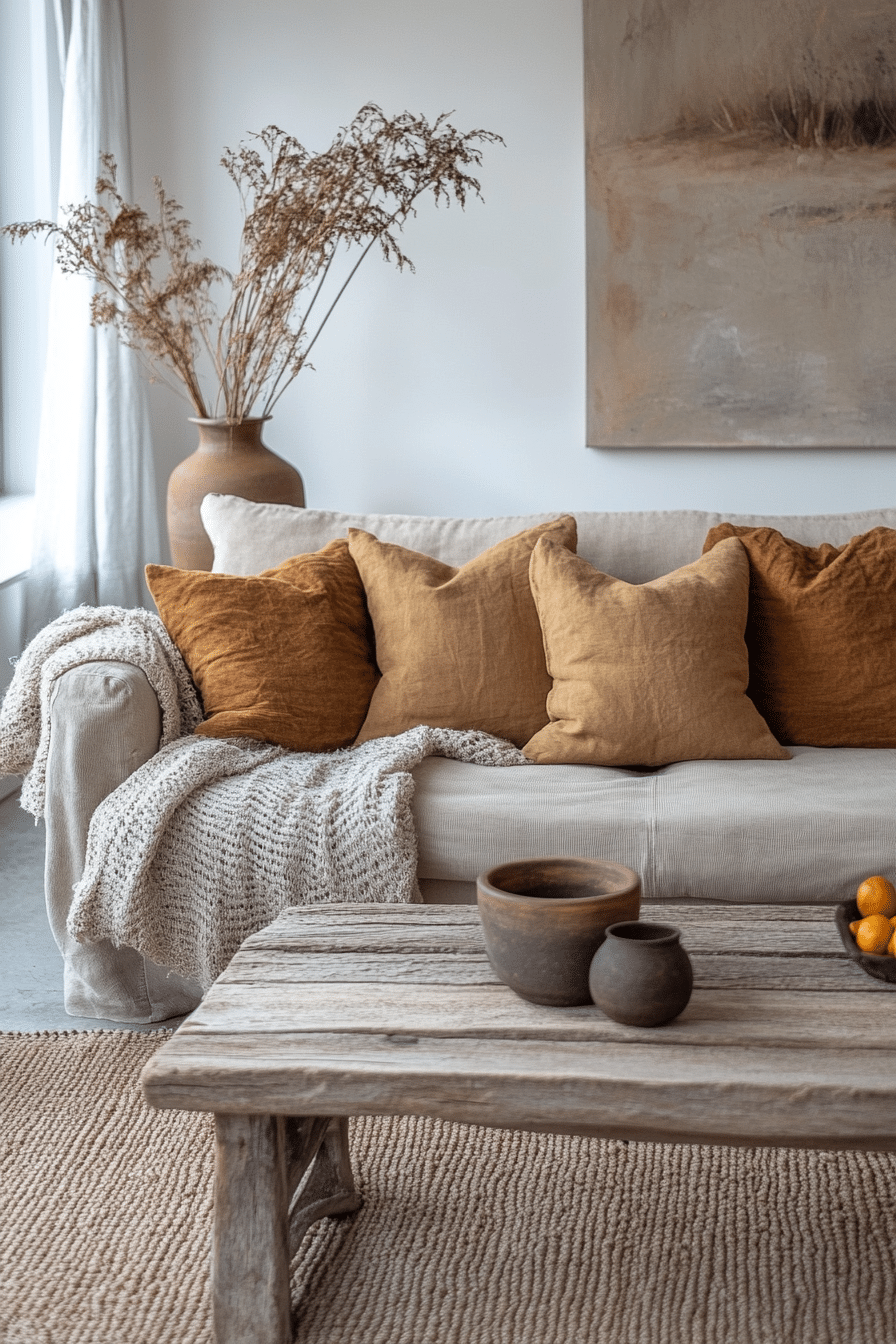 rustic modern living room