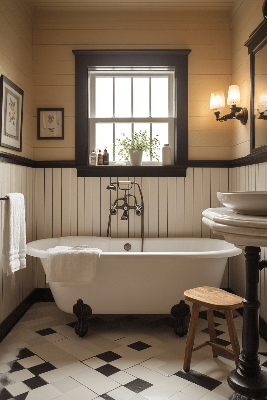 farmhouse style bathroom