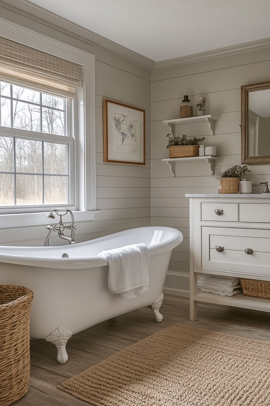 farmhouse style bathroom