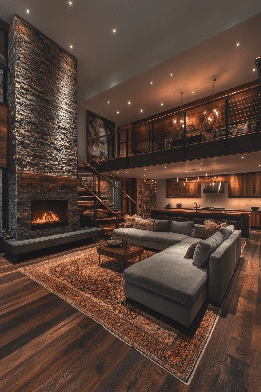 rustic modern living room