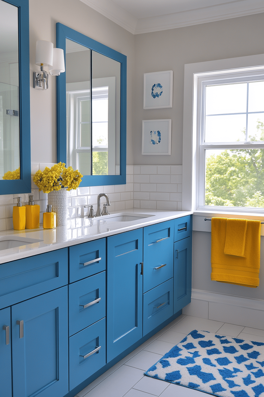 yellow and blue bathroom ideas