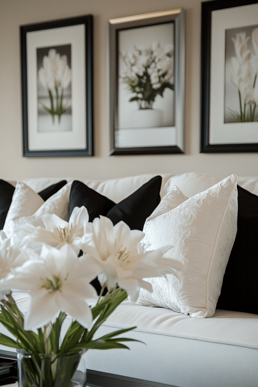 Black and white living room