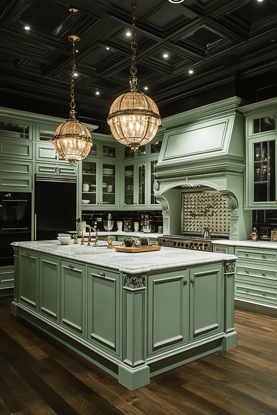 sage green kitchen