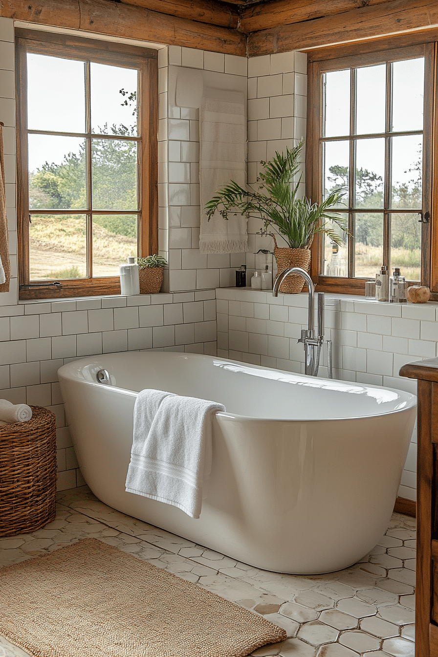 farmhouse style bathroom