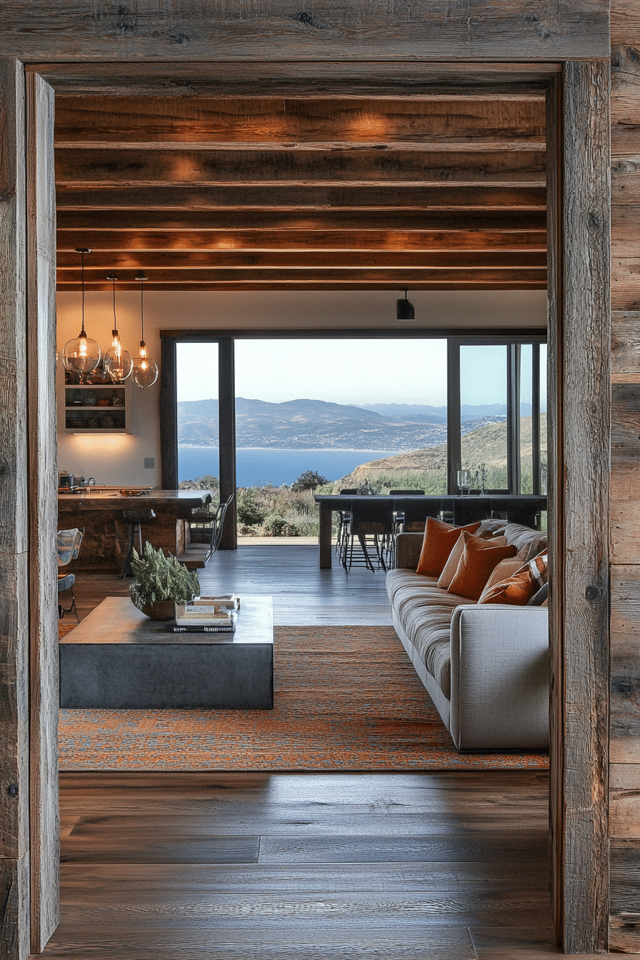 rustic modern living room