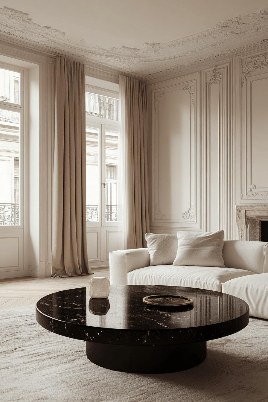 Black and white living room