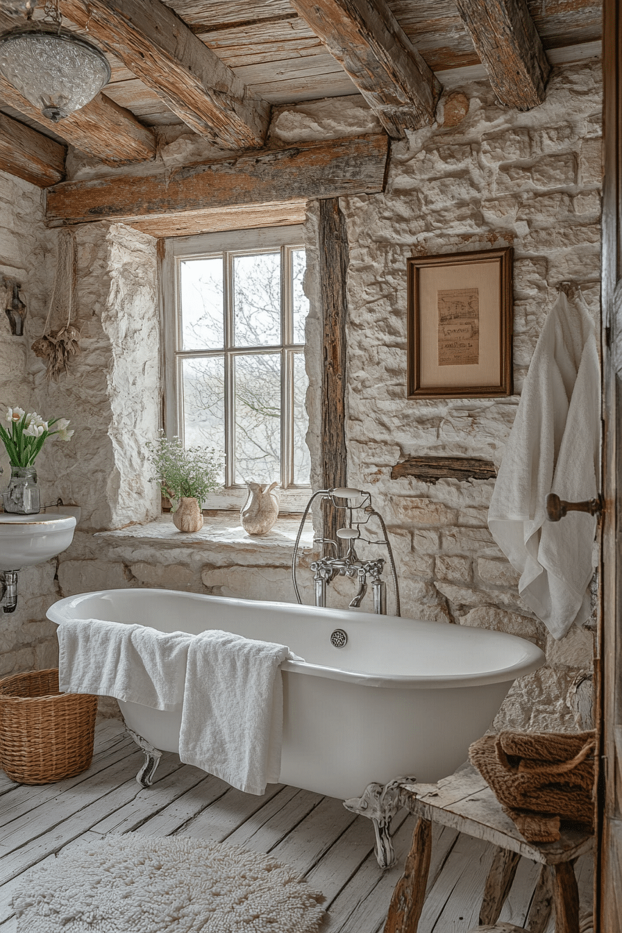 farmhouse style bathroom