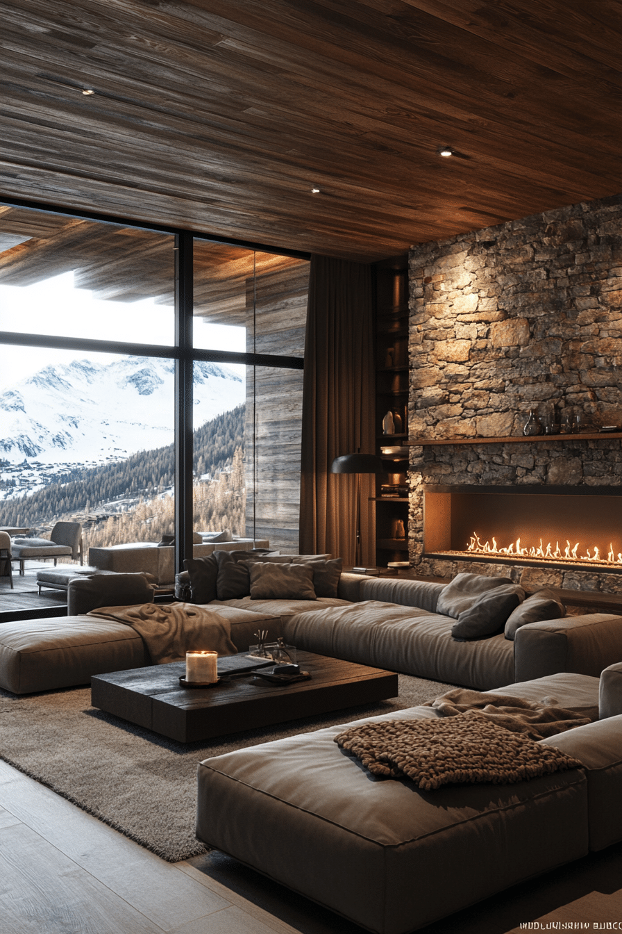 rustic modern living room