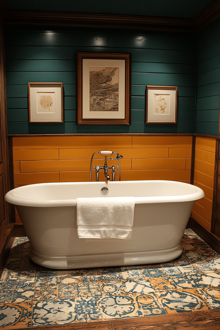 yellow and blue bathroom ideas